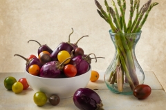 Tomatoes, Eggplant and Asparagus