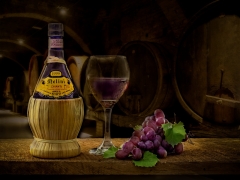 Still Life with Wine and Grapes