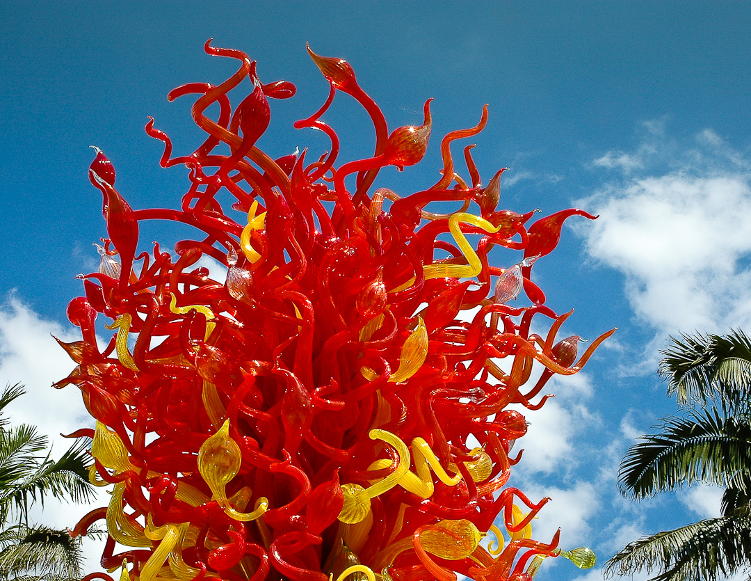 Red Chihuly Glass, Miami, FL