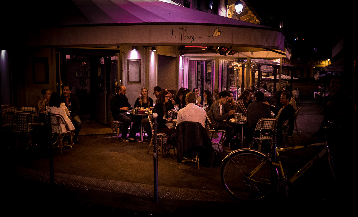 Paris Cafe at Night