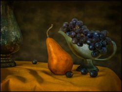 Still Life with Pear and Grapes: New Work