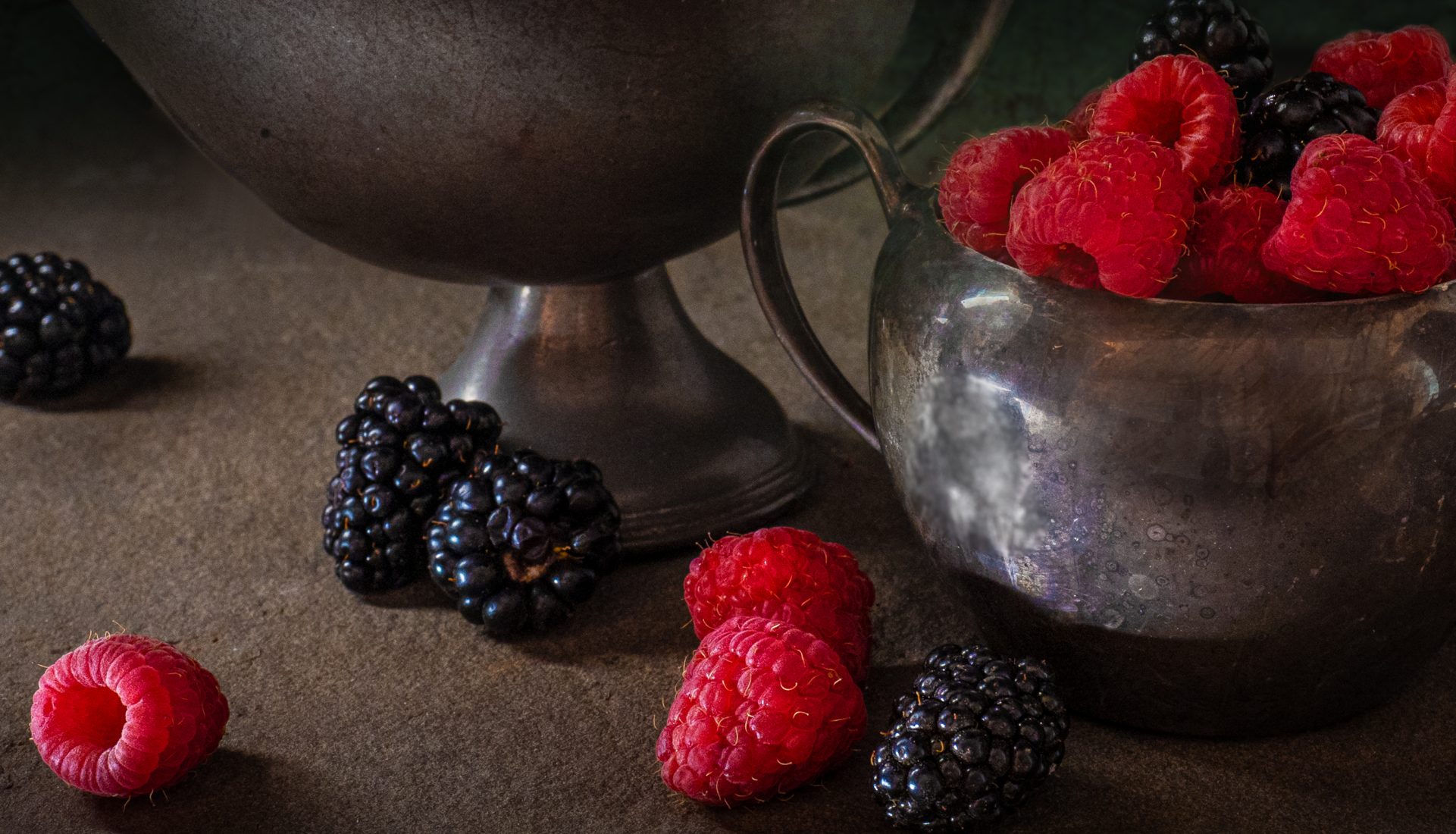 Raspberries and Blackberries – a still life
